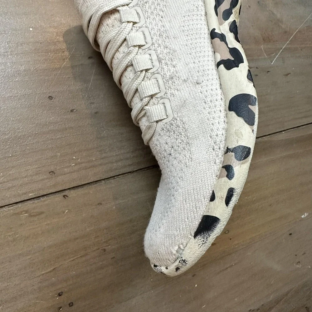 APL TechLoom Breeze Shoes Womens Size 5 Beige Leopard Running‎ Knit Sneakers